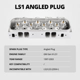 Cast Aluminum Cylinder Head for LS1 Engines (Angled Plug) – Fits 1997-2003 Chevrolet LS1 Flashark