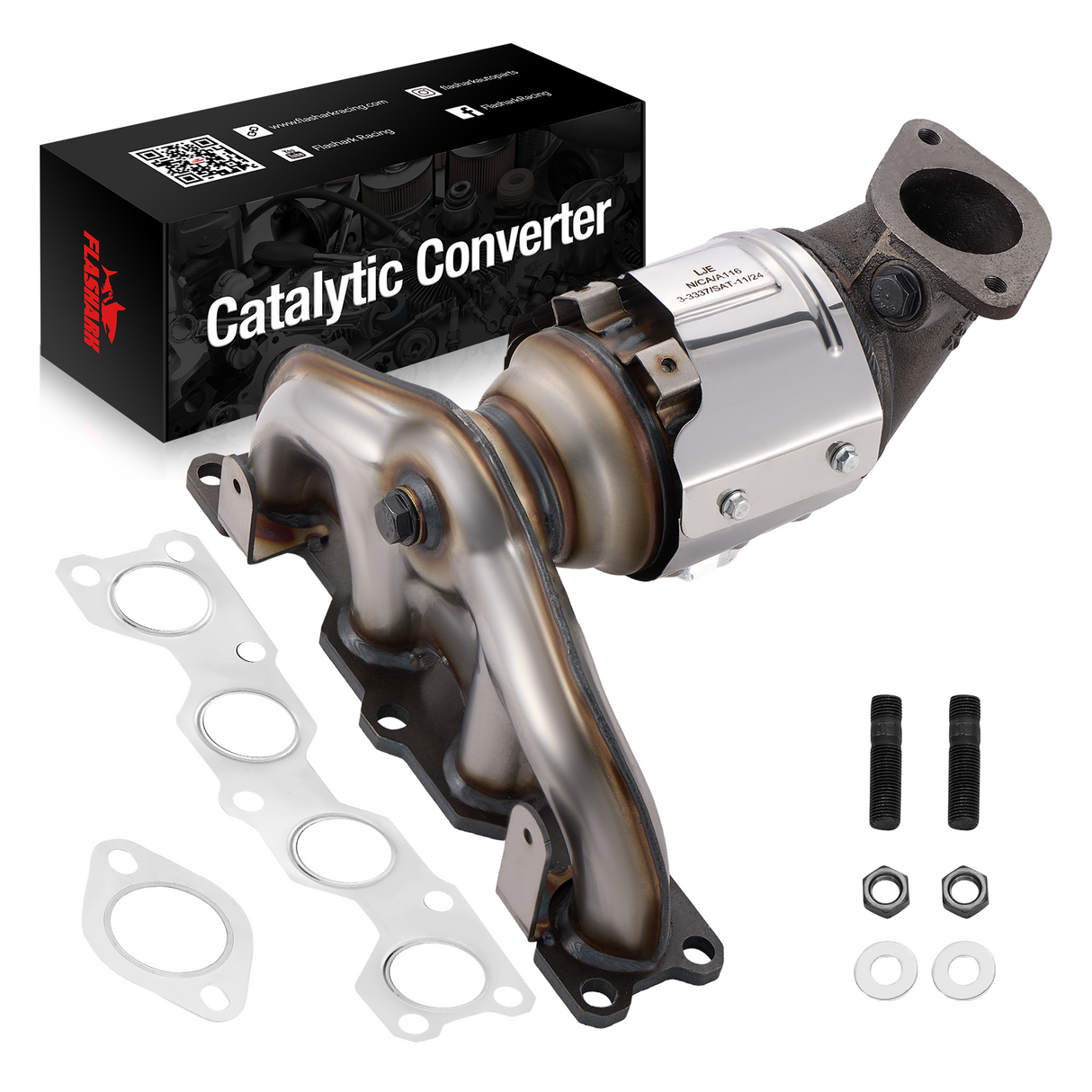 Catalytic Converter Kit for 2013-2016 Hyundai Santa Fe Sport & Kia Sorento L4 2.4L-Direct Fit，E.P.A. Compliant Flashark