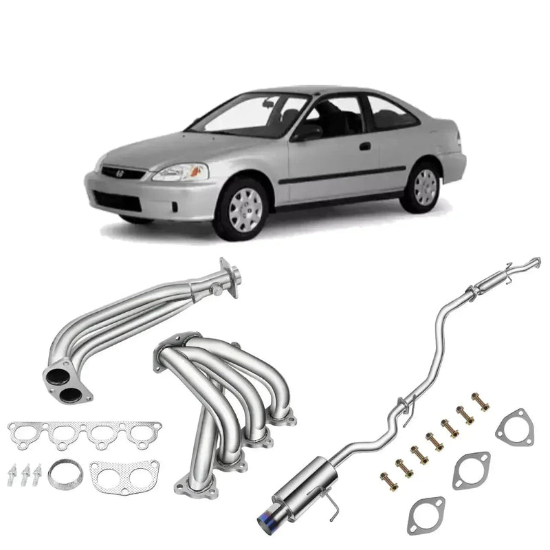 Honda Civic DX/LX 1992–2000 Exhaust Kit | Header + Catback Flashark