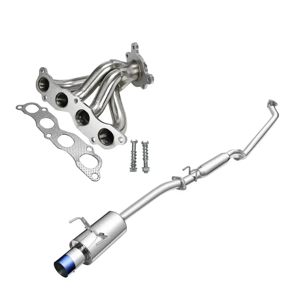 2002-2006 Honda Acura RSX DC5 Type-S 4-inch Burnt Muffler Tip K20 Catback Exhaust System 2.0L Flashark