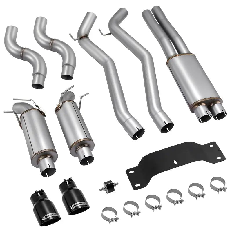 Catback Exhaust System For 2010-2015 Chevy Camaro 6.2L V8 Automatic (L99) 3" Dual Flashark