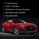 Catback Exhaust System For 2010-2015 Chevy Camaro 6.2L V8 Automatic (L99) 3" Dual Flashark