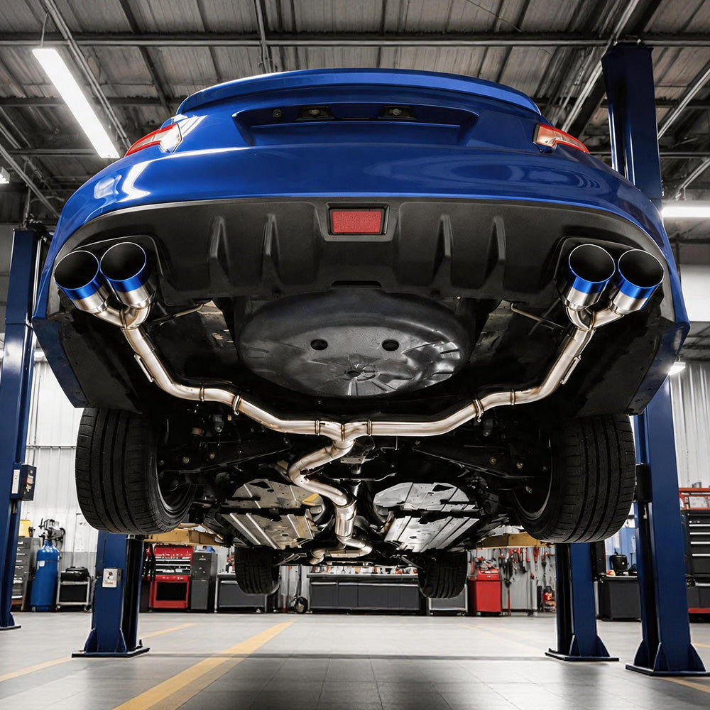 Catback Exhaust & Axle Back for 2015-2021 Subaru WRX / WRX STI | 4" Quad Muffler Tips | N1 Style Burnt Tip