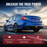 Catback Exhaust & Axle Back for 2015-2021 Subaru WRX / WRX STI | 4" Quad Muffler Tips | N1 Style Burnt Tip