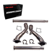 Catless Downpipe Exhaust for 1997-2005 K04/RS6 Fits Audi S4 B5 A6/Allroad C5 2.7T Bi Turbo 3-2.5 Inches Flashark