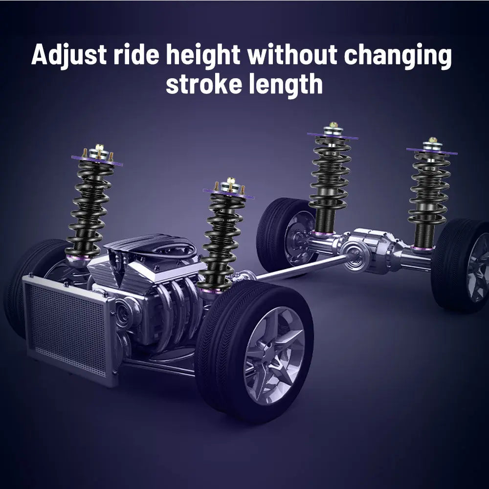 For 2011-2022 Dodge Charger / Challenger RWD Coilover Shock Absorbers Struts 4PCS Flashark