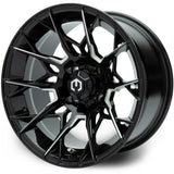 MODZ® Chaos 14x7 | -25 Offset Glossy Black with Ball Mill