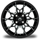 MODZ® Chaos 14x7 | -25 Offset Glossy Black with Ball Mill
