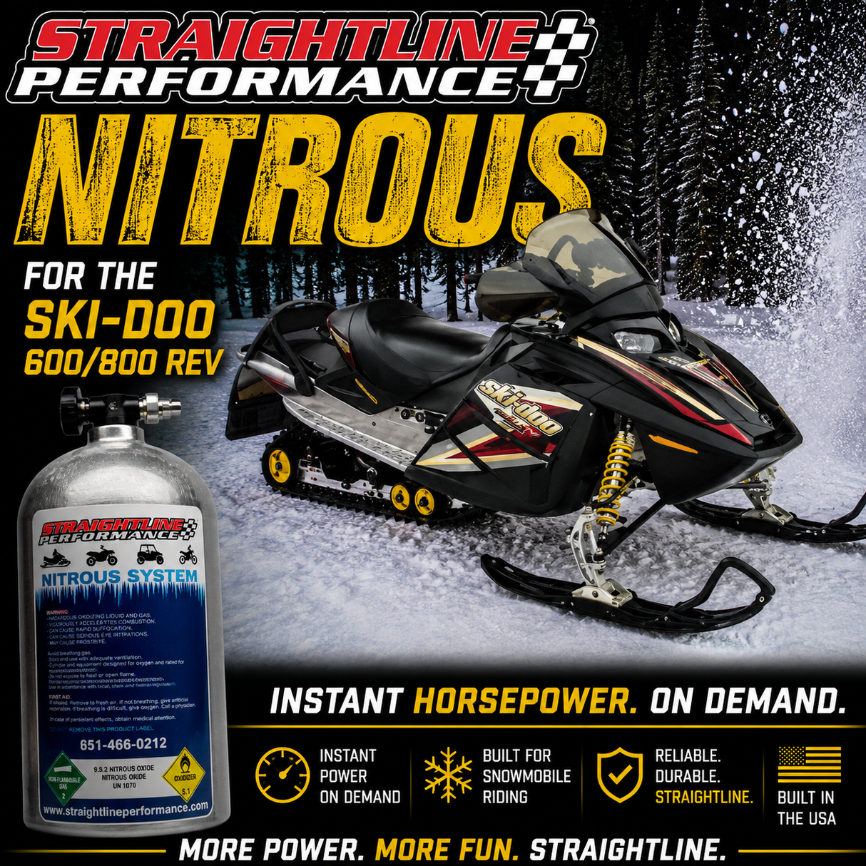 Straightline Nitrous Kit for 2004-07 Ski-Doo Rev 600 S.D.I