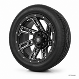 Empire 14" Hook HK2 Wheel & X Comp H/T Tire Package