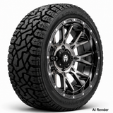Empire 14" Savage SV5 Black Chrome & X Comp Golf A/T Tire Package
