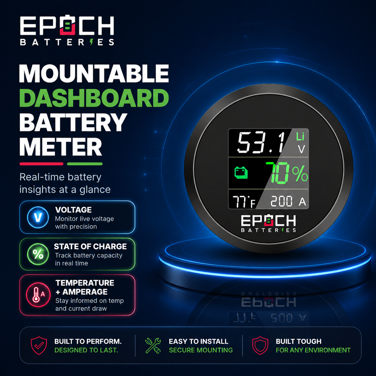 Epoch Batteries 48V 105Ah LiFePO4 Golf Cart Battery Complete Kit