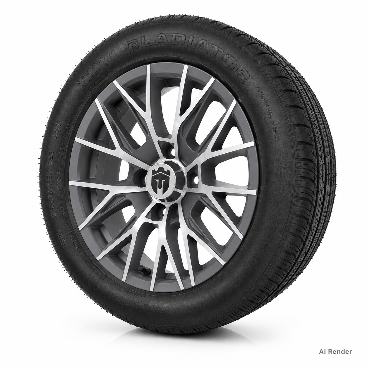 Empire 14x7 Diablo DGRY Wheel & X Comp H/T Tire Package