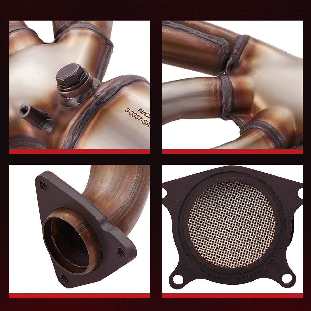 Exhaust Manifold Catalytic Converter For 2004-2012 Chevy Colorado, GMC Canyon, Hummer H3, Isuzu i-350/i-370 L5 3.5L 3.7L Flashark