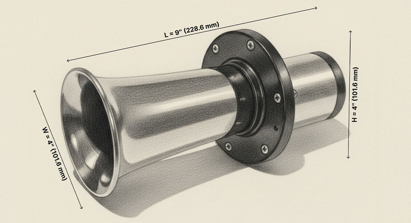 Chrome Motor-Driven Oogah/Klaxon Horn