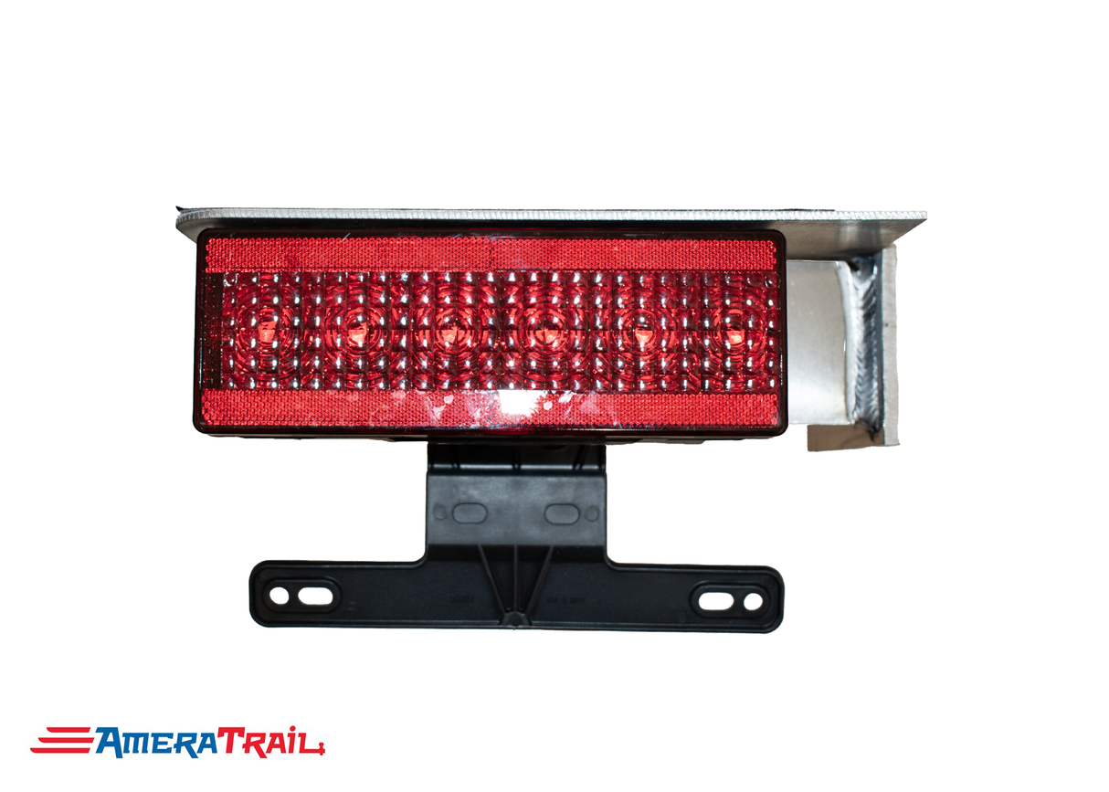 Classic Rear 22" / 28" PORT Side / Left Side - I Beam Trailer Step, Secures Fender, Includes Non-Skid Reflective Tape, and Led Light
