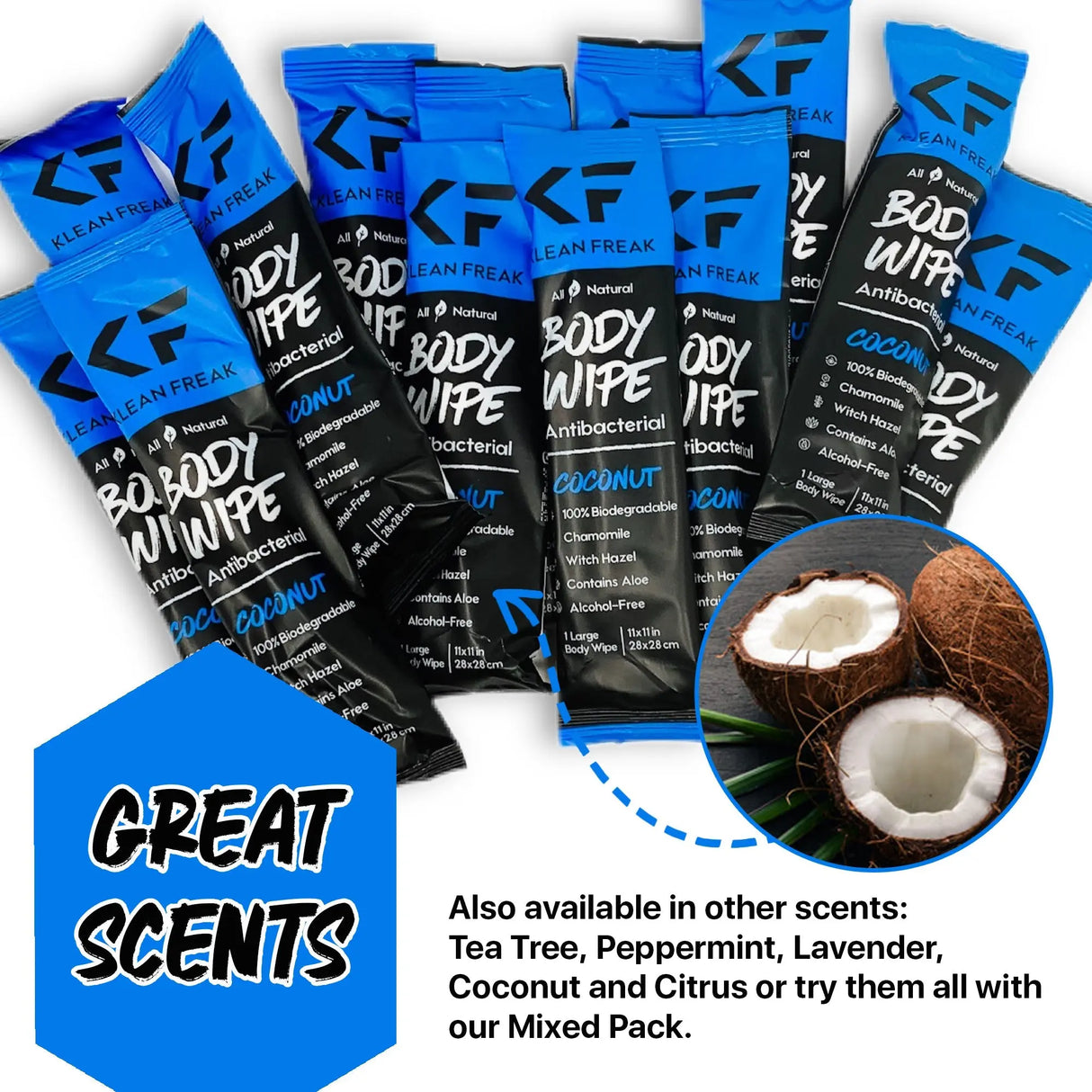Body Wipes - 12 Pack Klean Freak