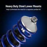 Coilover Shock Absorbers Struts 4PCS for 1985-1992 VW Golf MK2| 1991-2000 Golf Mk3 | 1988-1995 Volkswagen Corrado Flashark