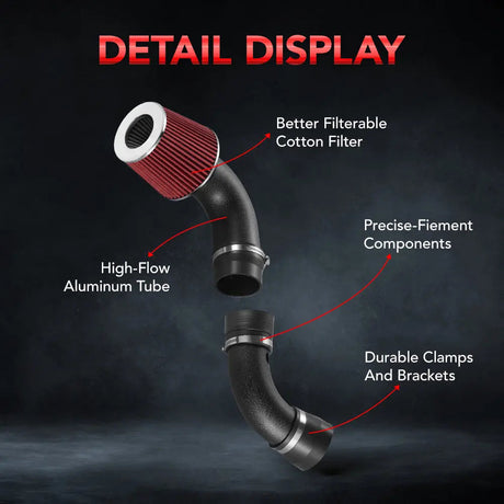 Cold Air Intake For 1996-2005 Chevrolet S10/Blazer, GMC Jimmy/Sonoma, Oldsmobile Bravada, Isuzu Hombre 4.3L V6 Flashark