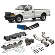 1999.5-2003 Ford 7.3 Powerstroke Diesel All-In-One Kit Exhaust Manifold/Up-Pipe Exhaust/Cold Air Intake Kit Flashark