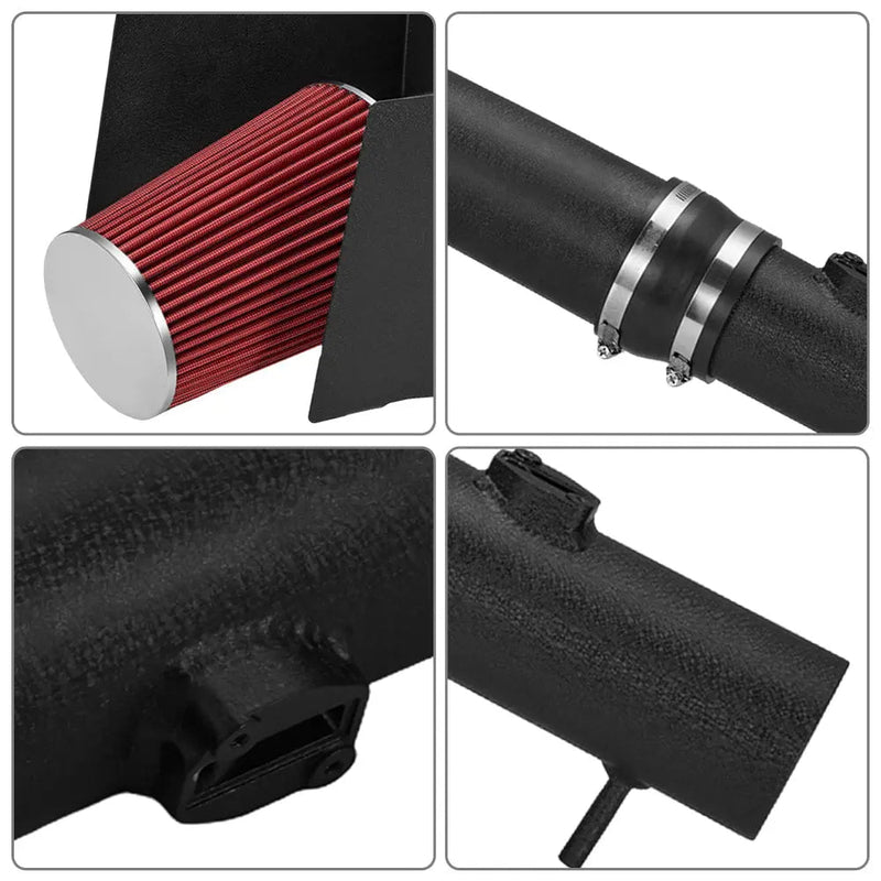 Cold Air Intake Kit for 2005-2008 Ford F150 5.4L V8 with Heat Shield – Black Powder-Coated Flashark
