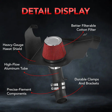 Cold Air Intake Kit for 2011-2014 Ford Mustang V6 Base 3.7L Flashark