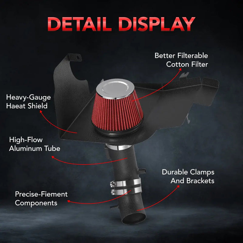 Cold Air Intake Kit for 2011-2014 Ford Mustang V6 Base 3.7L Flashark