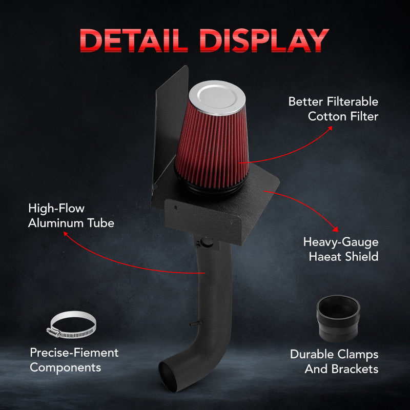 Cold Air Intake Kit for 2007-2014 Chevy/GMC 4.8L/5.3L/6.0L/6.2L V8 Flashark