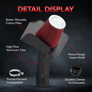 Cold Air Intake Kit for 2007-2014 Chevy/GMC 4.8L/5.3L/6.0L/6.2L V8 Flashark