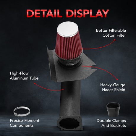 Cold Air Intake for 1999-2004 Ford Mustang 3.8L V6 Flashark
