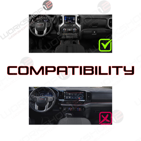 GMC Sierra 2019-2023 Workshop 12 Tesla-Style Screen Workshop 12