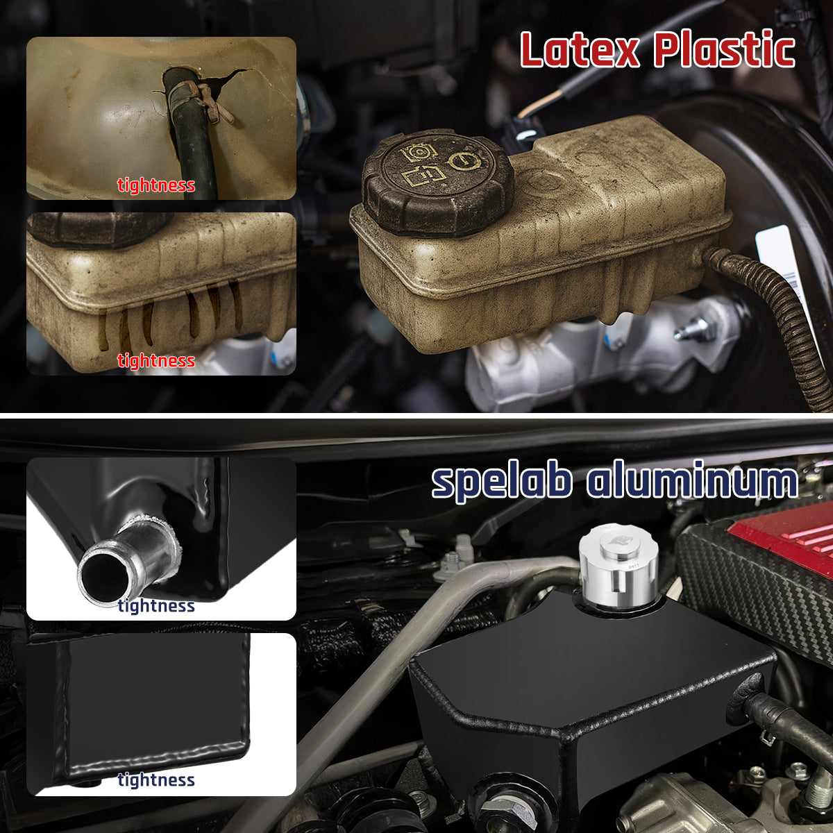 2003–2007 Ford 6.0L Powerstroke Aluminum Coolant Reservoir（No Cap） Flashark