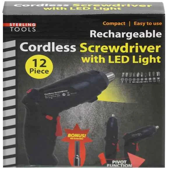 Cordless screwdriver with LED light TekShack