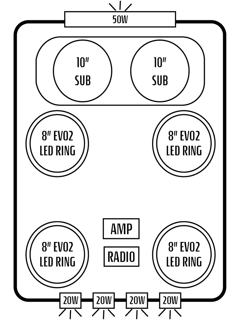 2019+ Polaris Ranger Crew Northstar/Cab XP 1000 / 900 Stereo Tops (4-Door)