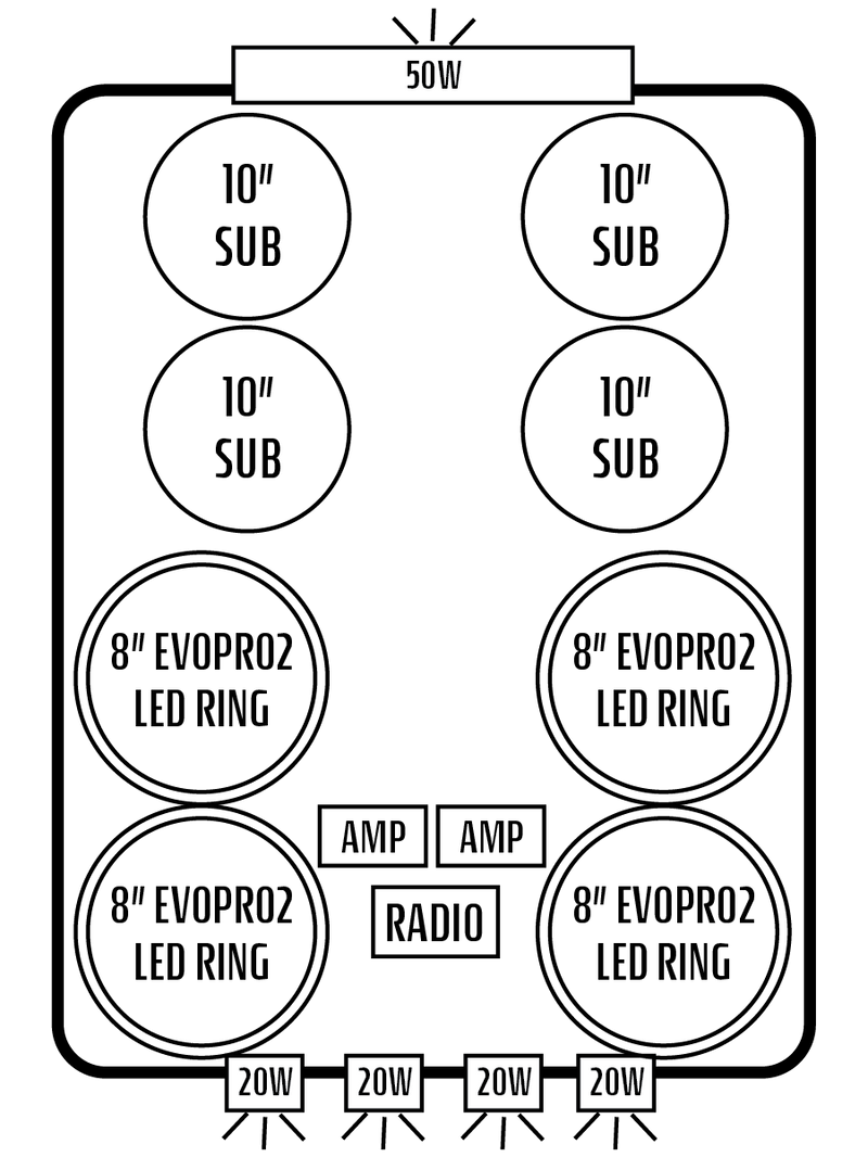 2019+ Polaris Ranger Crew Northstar/Cab XP 1000 / 900 Stereo Tops (4-Door)