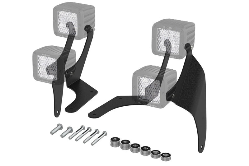 Jeep A Pillar Double Stack Aluminum Cube Light Brackets ( Wrangler / Gladiator ) 2018-2026