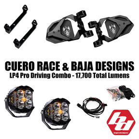 Cuero Race Mirror / Baja Designs LP4 Light Combo Chupacabra Offroad