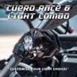 Cuero Race Mirror Light Combo in Black Chupacabra Offroad