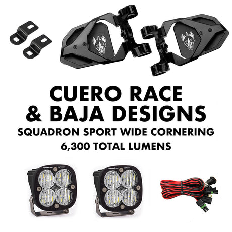 Cuero Race Mirror Light Combo in Black Chupacabra Offroad