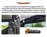 2025 FRONT ONLY door strut kit for 4-Door Polaris Ranger 1000 and XP1000 Flatlander Offroad
