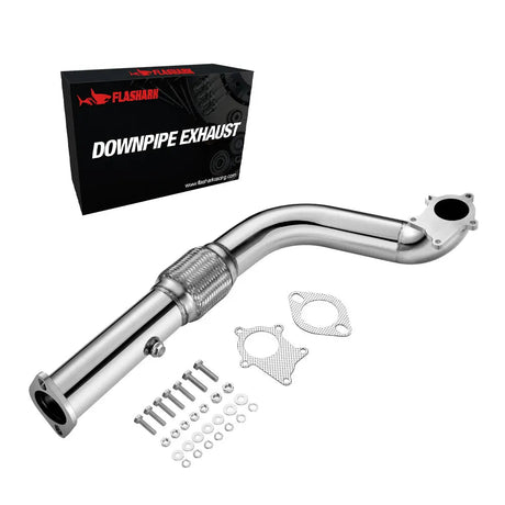 3-Inch Downpipe Exhaust for 1988-2001 Honda Civic/CRX/Del Sol & Acura Integra, T3/T4 Turbo, B16/B18/D15/D16 Engines, 5-Bolt Flashark
