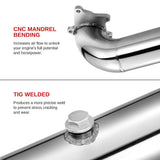 3-Inch Downpipe Exhaust for 1988-2001 Honda Civic/CRX/Del Sol & Acura Integra, T3/T4 Turbo, B16/B18/D15/D16 Engines, 5-Bolt Flashark