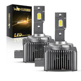 D1S D3S D8S LED Headlight Bulbs 70W 8600LM 6000K White | 2 Bulbs Flashark