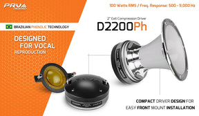 D2200Ph 2" EXIT MIDRANGE COMPRESSION DRIVER PRV