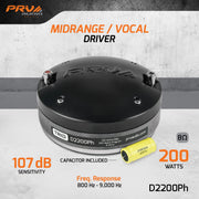 PRV Vocal Horn Driver + Tweeters Bundle PRV Audio