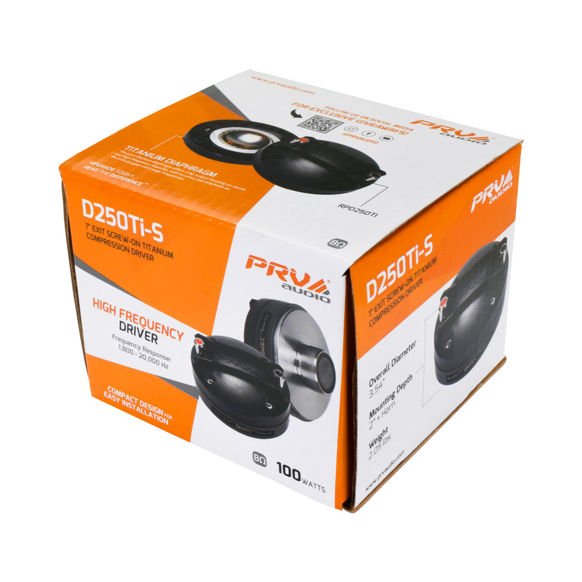 PRV Audio D250Ti-S 1 in Exit High Frequency Compression Driver