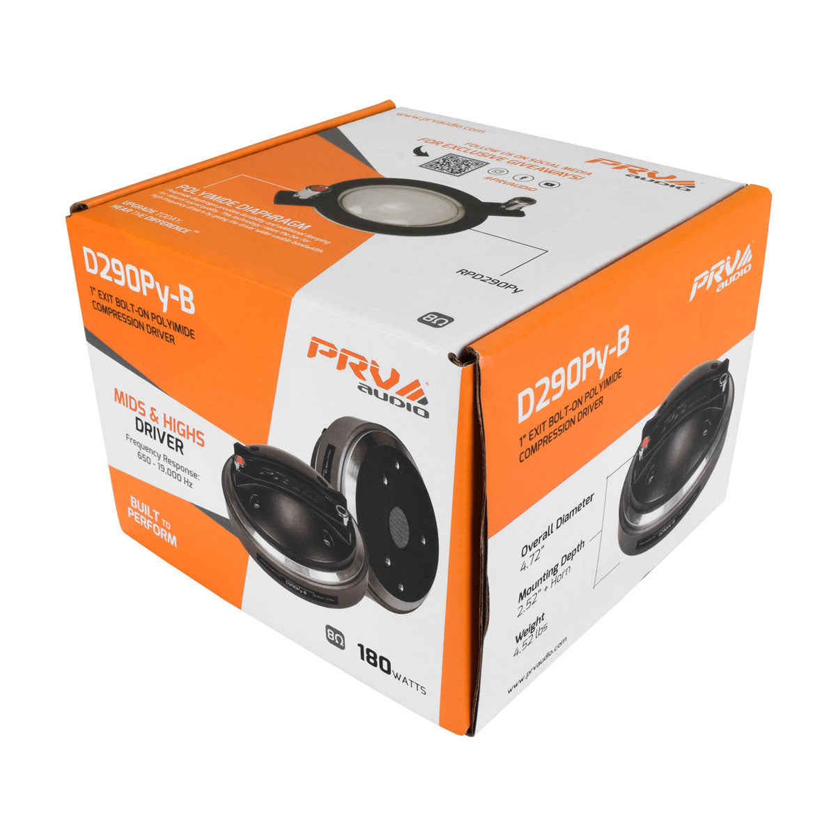 PRV Audio D290Py-B 1in Exit Compression Driver 180W