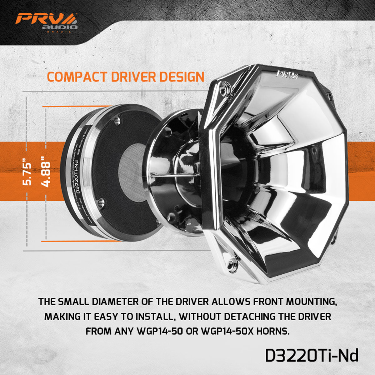 PRV AUDIO D3220Ti-Nd 2" Exit Titanium Neodymium 300 Watts Pro Audio Compression Driver 3" PRV