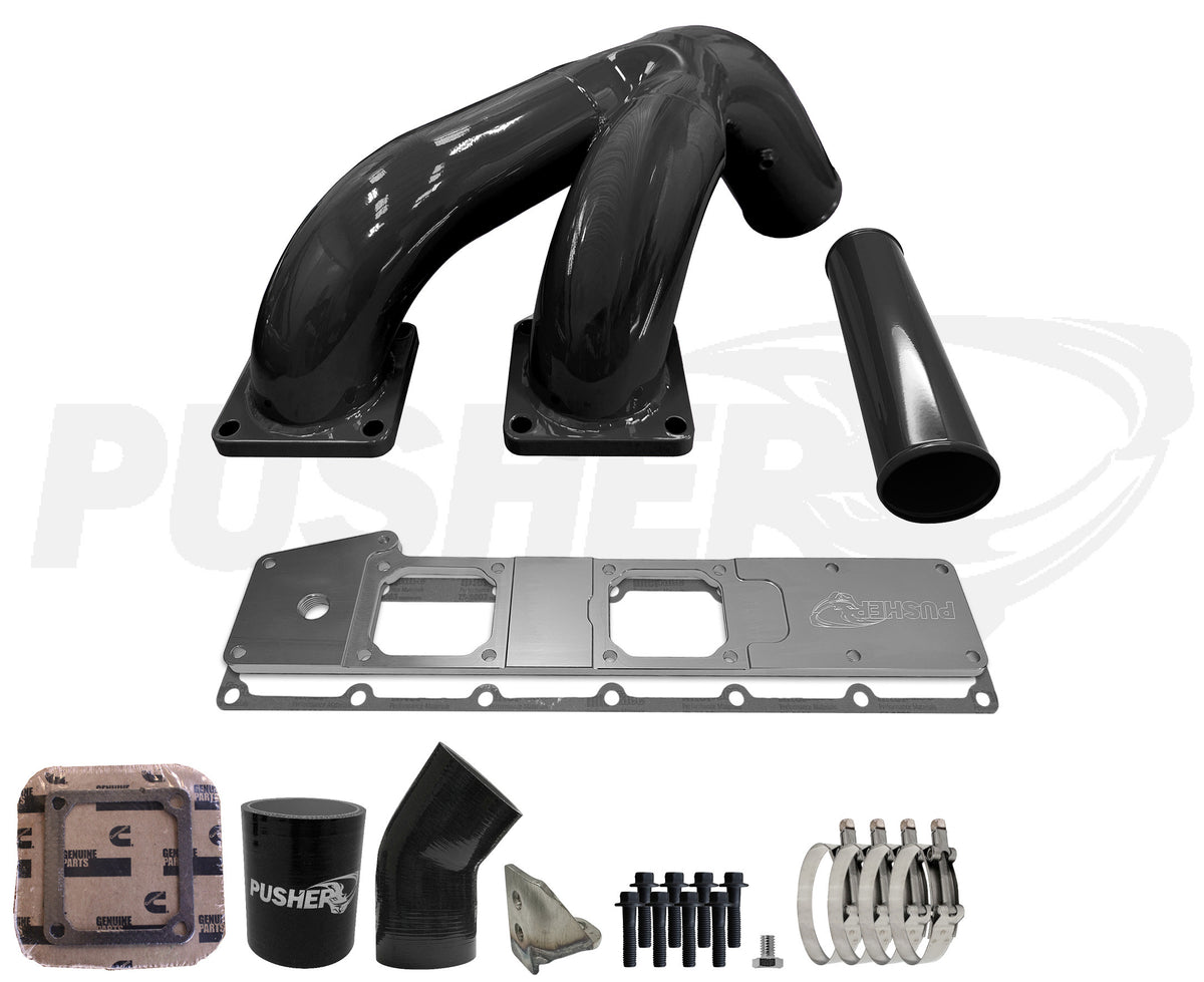 Pusher 3.5" MEGA Twin Intake System for 1994-1998 Dodge Cummins 12v