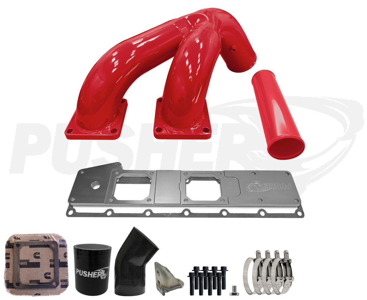 Pusher 3.5" MEGA Twin Intake System for 1994-1998 Dodge Cummins 12v